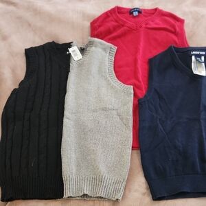 Kidpik Black and Gray Sweater Vest